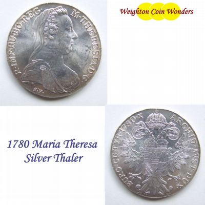 1780 Maria Theresa Silver Thaler